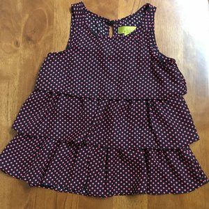 Little Girls Polka Dot Sleeveless Top